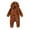Brown, variant on Krdevn Baby Boy Girl Clothes Solid Hoodie Romper Zip Up Long Sleeve Hooded Jumpsuit Coverall Fall Winter Outfit,0-3 Months
