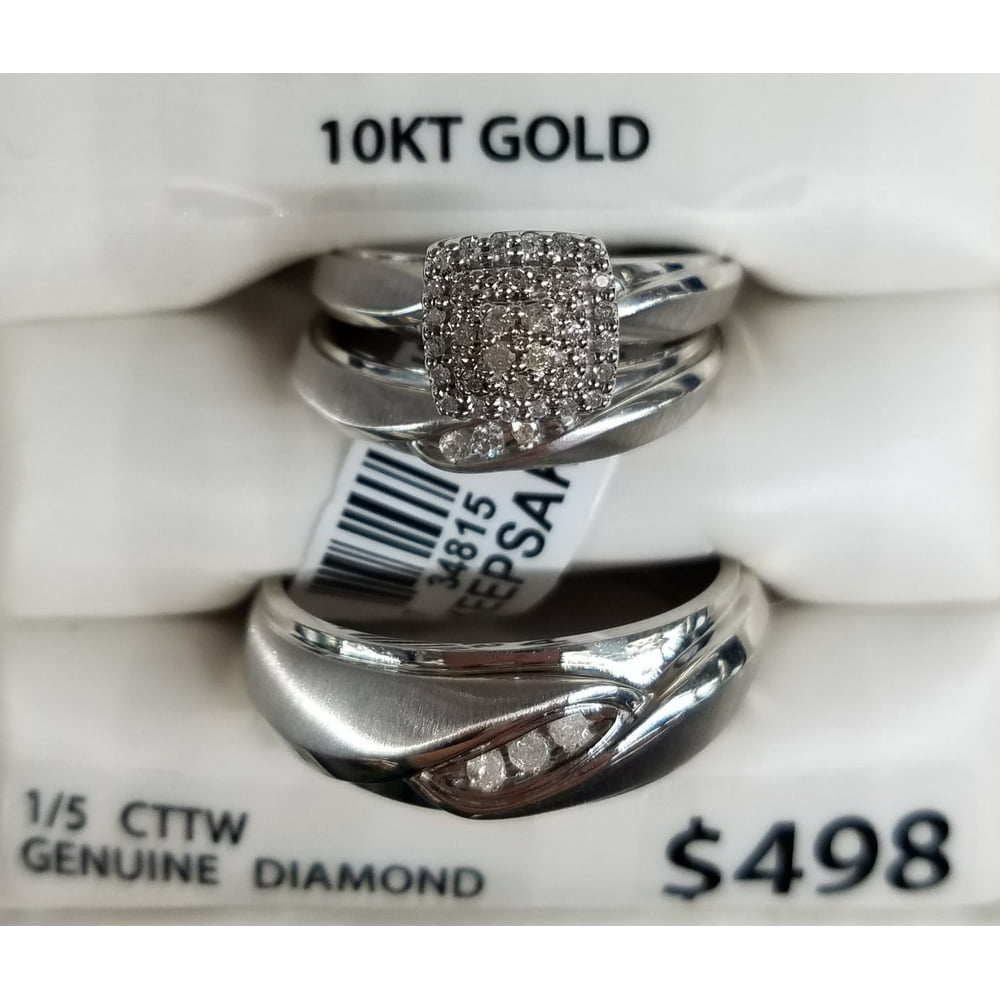 Keepsake 1/5ctw Certified Genuine Diamond 10KT White Gold Ladies and