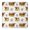 White Highland Cow, variant on White Buffalo Pattern Square Fitted Tablecloth with Elastic Edge,Square Table Cover,Washable Elastic Table Cover for Home Kitchen Party Decor 34"x34"