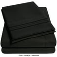 thumbnail image 3 of Sweet Home Collection Solid Microfiber Deep Pocket Lightweight Washable Bed-in-a-Bag Sets, Queen, Black, 5-Pieces, 3 of 5