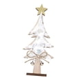 thumbnail image 3 of Decoración de mesa de árbol de Navidad pequeño de madera con adornos de campana 22cm Navidad Blanco Yuyangstore árbol de escritorio, 3 of 8