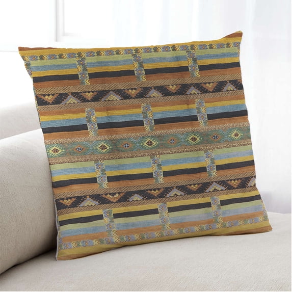 Ahgly Company Indoor Square Mid-Century Modern Throw Pillow, 18 inch by 18 inch