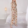 thumbnail image 2 of KLL Western Desert Nature Landscape Print Women's Long Sleeve Pajamas with Pants Sleepwear Loungewear 2 Set-Small, 2 of 8
