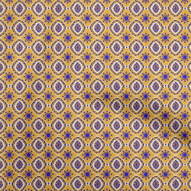 oneOone Velvet Yellow Fabric Asian Block Sewing Craft Projects Fabric Prints By Yard 58 Inch Wide