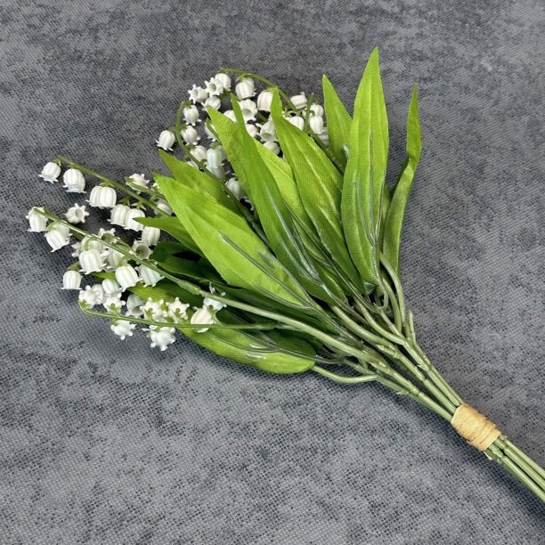 Nvzi 6 piezas de flores artificiales de tacto real, flores falsas para decoración del hogar, oficina, boda, arreglo de ramo de flores artificiales para decoración (blanco, 14,5 pulgadas de largo)