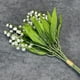 thumbnail image 1 of Nvzi 6 piezas de flores artificiales de tacto real, flores falsas para decoración del hogar, oficina, boda, arreglo de ramo de flores artificiales para decoración (blanco, 14,5 pulgadas de largo), 1 of 5