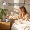 thumbnail image 4 of AYRELY® 4" Loud Analog Alarm Clock, Retro Metal Table Clock Battery Operated, Silent Non-Ticking Desk Clock with Alarm Switch Button for Bedroom, Bedside, Shelf, Office (Blue), 4 of 7