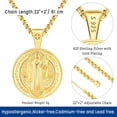 thumbnail image 2 of Collar: Medalla Eusense de San Benito, plata 925 bañada en oro, 2 of 8