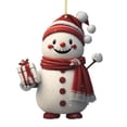 thumbnail image 3 of Muñeco Nieve para Navidad Mini Adornos Colgantes Favores Fiesta (Estilo A), 3 of 4