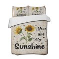 thumbnail image 2 of Vintage Sunflowers Full Size Down Alternative Comforter, Lightweight Comforter Quilt Bedding Set with Pillow Shams You Are My Sunshine Farmhouse Floral All Seasons Bed Comforter Duvet Insert 78"x90", 2 of 7