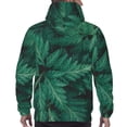 thumbnail image 7 of Naloa Green Leave Fern Men's Casual Hooded Collar Drawstring Hoodies Pullover Sweatshirts Casual Long Sleeve Shirts-Large, 7 of 7