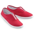 thumbnail image 2 of Collections Etc Classic Easy-to-Wear Striped Slip-on Sneakers, 2 of 2