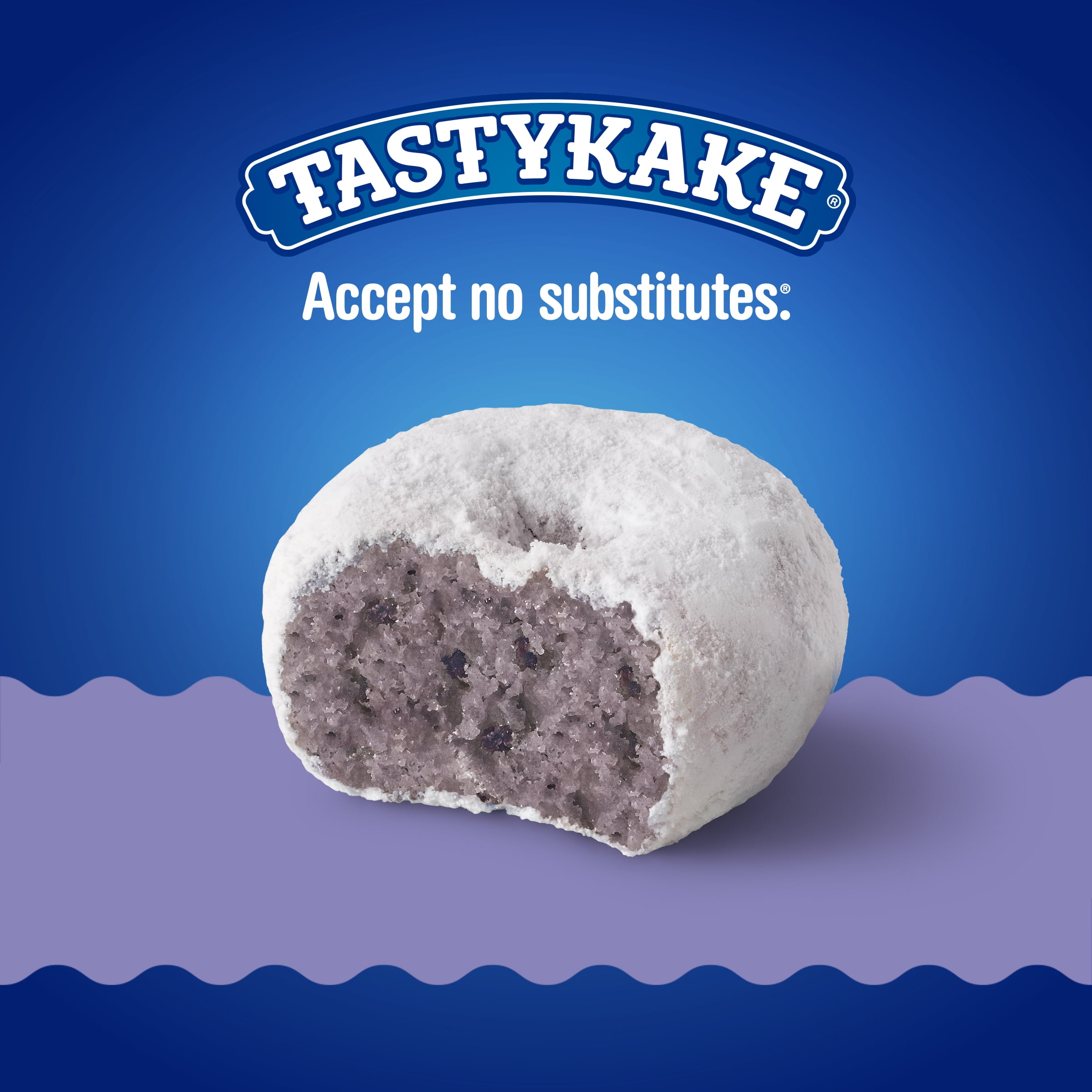 (3 pack) Tastykake Blueberry Mini Donuts, Shareable Blueberry Flavored Powdered Donuts, 10 oz Bag, Shelf-Stable