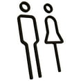thumbnail image 3 of Letrero para puerta de baño,Letrero para puerta de baño para hombres y mujeres,figura ligera,Símbolo de inodoro,decoración moderna para el baño,simple,Pegatinas acrílicas para letreros de, 3 of 8