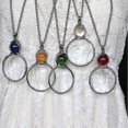 thumbnail image 1 of Magnifying glass necklace gift, reading magnifying glass pendant necklace, books, newspapers, reading jewelry magnifying glass, 1 of 5