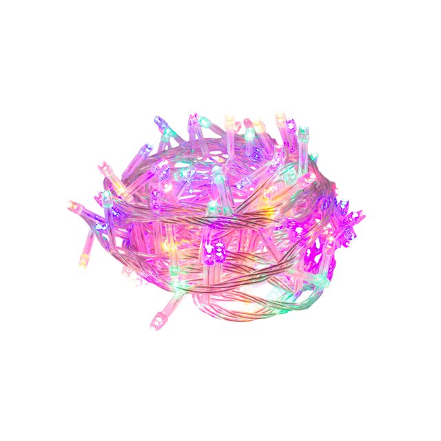 Serie de Luces La Merced Decorativa Navideña Luz Led Multicolor 1000 Focos 8 Funciones 50m Cable Transparente