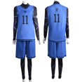 thumbnail image 4 of Jersey de bloqueo azul de Anime, ropa deportiva para Club de fútbol, disfraz de Isagi yoachi, peluca Hyoma Chigiri, Meguru, uniforme de Bachira, 4 of 4