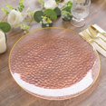 thumbnail image 1 of HLONK 10 Pack Glitter Gold Clear Hammered Plastic Charger Plates  Round Disposable Serving Plates With Gold Rim - 13”, 1 of 11