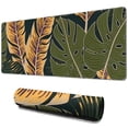thumbnail image 1 of Stunning Teal Tropical Leaves XL Extended Large Gaming Mouse Pad - Waterproof & Non-Slip with Stitched Edge, Perfect Mat for Computer, Keyboard, Laptop, Office - 31.5 x 11.8 Inch, 1 of 7
