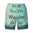 thumbnail image 4 of Lsque Mens Swim Trunks Not All Those Who Wander Are Lost1 Pattern - Bathing Suit Compression Liner - Beach Swim Shorts Swimwear - (S-3XL) - Stretch Quick Dry -3X-Large, 4 of 9