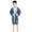 Charcoal, variant on SKYLINEWEARS Toddler Girl Bathrobe 100% Cotton Shawl Collar Bath Robe Navy Size 4