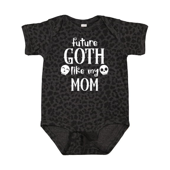 Inktastic Future Goth Like My Mom with Skulls Boys or Girls Baby Bodysuit
