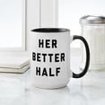 thumbnail image 4 of CafePress - Her Better Half - 15 oz Ceramic Large White Novelty Mug, 4 of 4