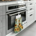 thumbnail image 4 of ZIATUBLE Hummingbird Sunflower Hanging Kitchen Towel Butterfly Wooden Dish Cloths Towel Easy to Clean Hand Towels for Bathroom with Loop Soft Kitchen Hand Towels Decor Accessories, 4 of 7