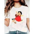thumbnail image 2 of A Casual Valentine'S Day T-Shirt for Women with a Crew Neck Printed with a Friend Chasing Playful Motif, Regular Fit, Slight Stretch Knit, All-Season Pullover Tee For Adult, Men, Women, Teen, Teenage, 2 of 8