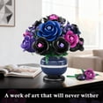 thumbnail image 4 of TERRAMUS Purple Bouquet Building Set, 507 Flower Building Kit, Home Decor Rose Construction Blocks Toy for Ages 12+, 4 of 9