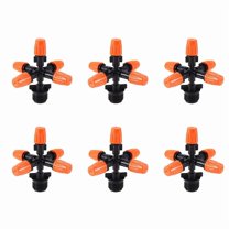 6X Garden Sprinklers Automatic Watering Grass Lawn 360 Degree Circle Rotating Water Sprinkler 5 Nozzles Garden Pipe Hose