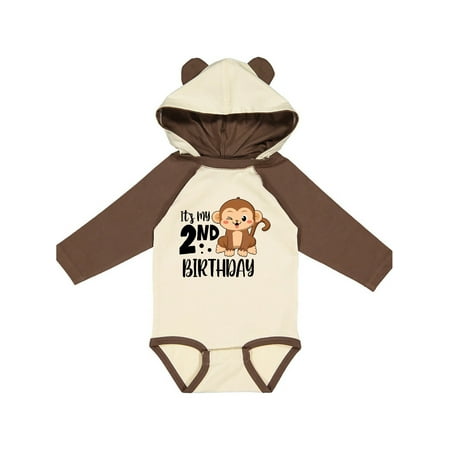 

Inktastic Monkey Its My 2nd Birthday Gift Baby Boy or Baby Girl Long Sleeve Bodysuit
