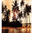 thumbnail image 3 of Ambesonne Tropic Duvet Cover Sets, Ocean Sea Love Palms, 2-Twin, Orange and Brown, 3 of 4