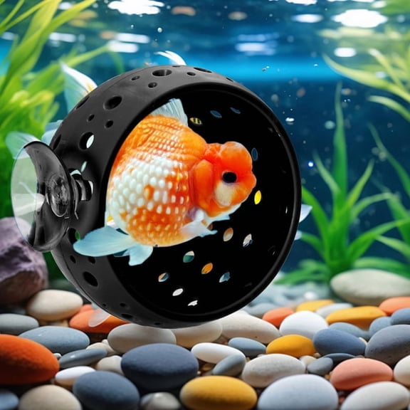 Aquarium BettaFish Hideout - Fish Tank Tunnel with Suction Cup Shrimp Cave Decor Accessories
