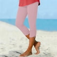 thumbnail image 2 of QHFBli Capri Leggings for Women 2026 Summer Casaul High Waisted Knee Length Stretchy Workout Yoga Cropped Capris Pants, 2 of 9