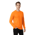 thumbnail image 3 of Gildan Men Ultra Cotton Long Sleeve T-Shirt, Durable Hi Vis Safety Orange Work Bulk Tee, 2-Pack, 2XL, 3 of 5