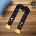 thumbnail image 4 of KALLORY Pastoral Bordada Con Cruz Y Borlas Para Ceremonia Eclesiástica Color Negro, 4 of 8