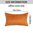 thumbnail image 6 of REGALWOVEN Pack of 2 Velvet Solid Decorative Throw Pillow Covers Scallop Texture Modern Pillowcases for Sofa Bedroom Couch Car Orange 20" x 12", 6 of 6