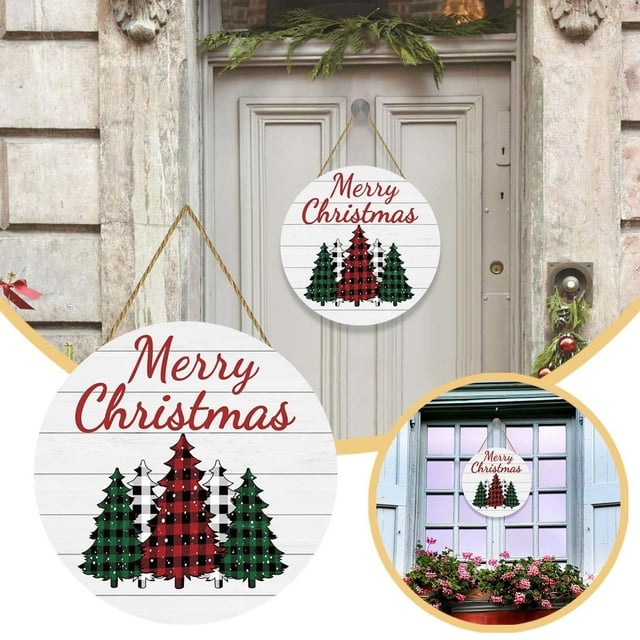 Festive Hanging Door For Holiday Season Front Porch Welcome Sign With Design And Reusable Quality