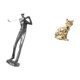 thumbnail image 5 of Figura de resina de gato golfista, escultura moderna de animal golfista, artesanía artística, decoración para amantes del golf, estante, chimenea, ado, 5 of 8