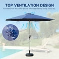 thumbnail image 5 of TOTAL 9FT Patio Umbrella Outdoor Market Umbrella with Silver Aluminum Pole, UV Resistant Canopy, Wind Vent, Tilt & Crank System, Perfect for Patio, Garden, Deck, Pool, Outdoor Dining, Navy Blue, 5 of 7