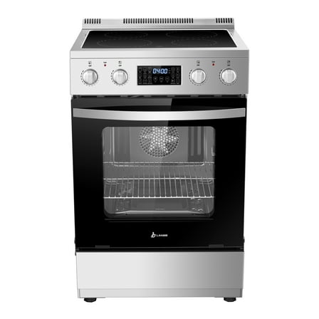Lanbo 24 inch 2.9 CU.ft Freestanding Electric Range with Air Fry, Rotisserie and True Convection Oven