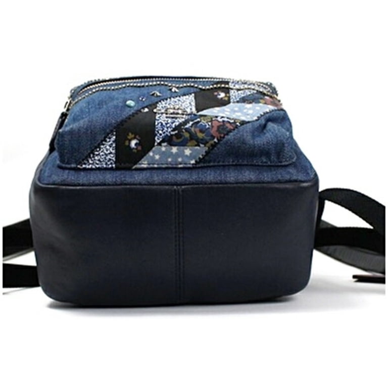 Pre-Owned Coach Mini Backpack Denim Star Patchwork x Leather  display picture 1