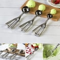 thumbnail image 4 of Ice Cream Scoop - 3 Piece Stainless Steel with Trigger Cookie - Melon Scoop Spoon Set Small - Medium - Large, 4 of 7