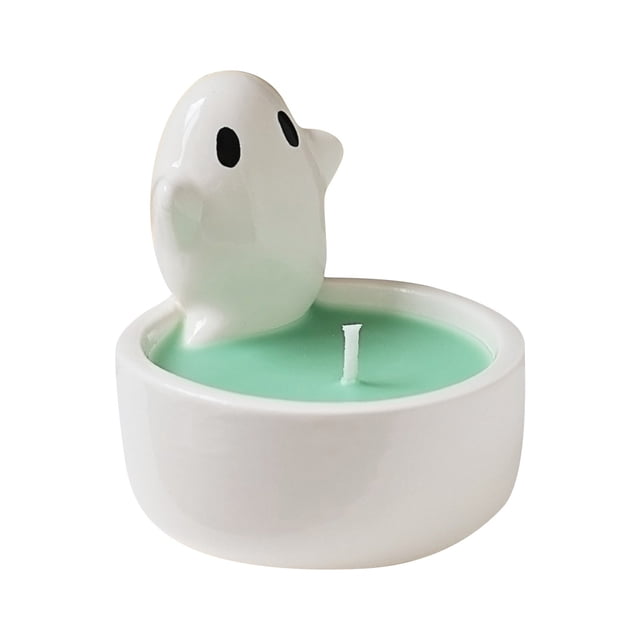 Ecpecad Ghost Halloween Decor Ghost Candle Holder Aromatherapy Candle Cute Ghost Nordics Styles Ornaments Halloween Gifts Home Party Yard Patio indoor Outdoor Halloween Decor Props