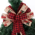 thumbnail image 3 of Wosthever Adornos para árboles Adorno para árbol de Navidad con lazo rojo con cinta de raso Decoraciones navideñas extra grandes Kits de decoración para fiestas, 3 of 6