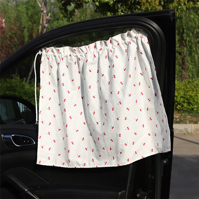 Parasol lateral para coche pequeño, gran parasol con forma de gofre, aislamiento térmico para verano, ventosa para coche
