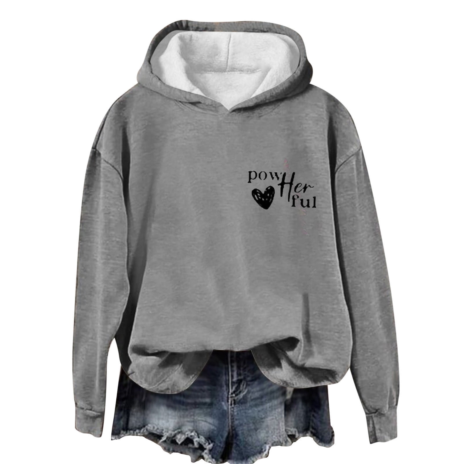 Black_FriWomens Clothing Under $10.00 Yuxingfu Women'S Casual Fall and Winter Long-Sleeved Fashion Printed Hooded Tops Sweatshirt