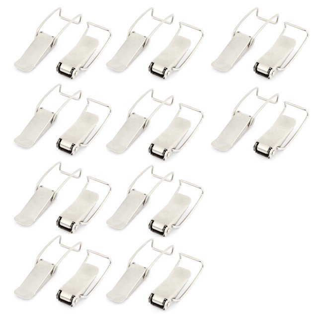 Toolbox Chest Boxes Silver Tone Stainless Steel Toggle Latch Replacement 10 Pcs