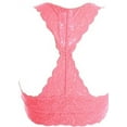 thumbnail image 2 of Lace Racerback Bralette Crop Top, S, Coral, 2 of 2